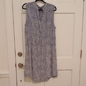 Hilary Radley Blue and White High Low Dress